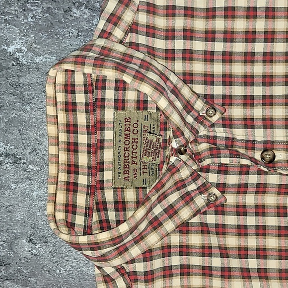 Vintage. 90s. Abercrombie and Fitch. The Big Shirt. Button- up.  Men's size XL - Picture 8 of 16